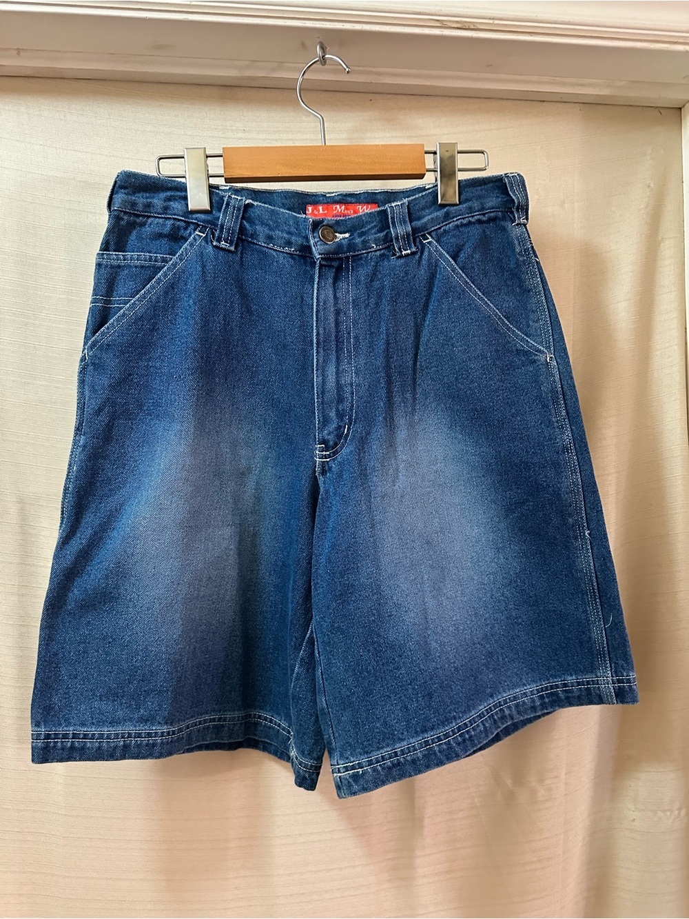 Vintage J&L Men’s Painter Denim Shorts Carpenter Workwear W30 Y2K 100% Cotton